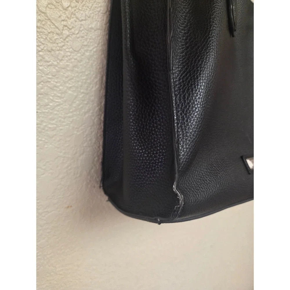 REACTION Kenneth Cole Black‎ Faux Leather Satchel Top Handle Handbag Purse